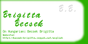 brigitta becsek business card